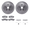 6412-56001 Brake Rotors with Ultimate-Duty Brake Pads Kit & Hardware, 1972-1973 Ford/Lincoln/Mercury/Mazda, Position: Front - image 1