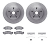 6412-56004 Brake Rotors with Ultimate-Duty Brake Pads Kit & Hardware, 1974-1979 Ford/Lincoln/Mercury/Mazda, Position: Front - image 1