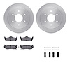 6412-67001 Brake Rotors with Ultimate-Duty Brake Pads Kit & Hardware, 2004-2015 Infiniti/Nissan, Position: Rear - image 1