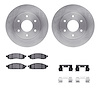 6412-67004 Brake Rotors with Ultimate-Duty Brake Pads Kit & Hardware, 2004-2005 Infiniti/Nissan, Position: Front - image 1