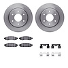 6412-67007 Brake Rotors with Ultimate-Duty Brake Pads Kit & Hardware, 2005-2007 Infiniti/Nissan, Position: Front - image 1