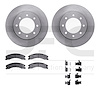 6412-67019 Brake Rotors with Ultimate-Duty Brake Pads Kit & Hardware, 2012-2021 Infiniti/Nissan, Position: Front - image 1