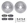 6412-76001 Brake Rotors with Ultimate-Duty Brake Pads Kit & Hardware, 2004-2010 Lexus/Toyota/Scion, Position: Front - image 1