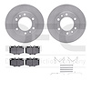 6412-76007 Brake Rotors with Ultimate-Duty Brake Pads Kit & Hardware, 1981-1985 Lexus/Toyota/Scion, Position: Front - image 1