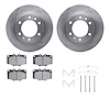 6412-76013 Brake Rotors with Ultimate-Duty Brake Pads Kit & Hardware, 1981-1989 Lexus/Toyota/Scion, Position: Front - image 1