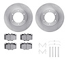6412-76016 Brake Rotors with Ultimate-Duty Brake Pads Kit & Hardware, 1986-1988 Lexus/Toyota/Scion, Position: Front - image 1