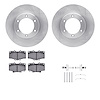 6412-76022 Brake Rotors with Ultimate-Duty Brake Pads Kit & Hardware, 1991-1998 Lexus/Toyota/Scion, Position: Front - image 1