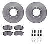 6412-76028 Brake Rotors with Ultimate-Duty Brake Pads Kit & Hardware, 1995-2004 Lexus/Toyota/Scion, Position: Front - image 1