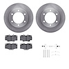 6412-76031 Brake Rotors with Ultimate-Duty Brake Pads Kit & Hardware, 1995-2004 Lexus/Toyota/Scion, Position: Front - image 1