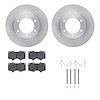 6412-76038 Brake Rotors with Ultimate-Duty Brake Pads Kit & Hardware, 2000-2007 Lexus/Toyota/Scion, Position: Front - image 1