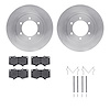 6412-76043 Brake Rotors with Ultimate-Duty Brake Pads Kit & Hardware, 2003-2009 Lexus/Toyota/Scion, Position: Front - image 1