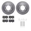 6412-76049 Brake Rotors with Ultimate-Duty Brake Pads Kit & Hardware, Fits Select Lexus/Toyota/Scion, Position: Front - image 1