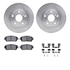 6412-76052 Brake Rotors with Ultimate-Duty Brake Pads Kit & Hardware, 2005-2015 Lexus/Toyota/Scion, Position: Front - image 1