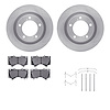 6412-76055 Brake Rotors with Ultimate-Duty Brake Pads Kit & Hardware, Fits Select Lexus/Toyota/Scion, Position: Front - image 1