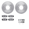 6412-76058 Brake Rotors with Ultimate-Duty Brake Pads Kit & Hardware, Fits Select Lexus/Toyota/Scion, Position: Rear - image 1