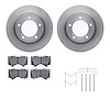 6412-76061 Brake Rotors with Ultimate-Duty Brake Pads Kit & Hardware, 2008-2021 Lexus/Toyota/Scion, Position: Front - image 1