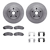 6412-92010 Brake Rotors with Ultimate-Duty Brake Pads Kit & Hardware, 2006-2012 Ford/Lincoln/Mercury/Mazda, Position: Front - image 1