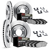 6414-48059 Brake Rotors with Ultimate-Duty Brake Pads Kit & Hardware, 2009-2014 GM, Position: Front and Rear - image 1