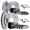 6414-54024 Brake Rotors with Ultimate-Duty Brake Pads Kit & Hardware, 1997-2002 Ford/Lincoln/Mercury/Mazda, Position: Front and  - image 1