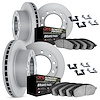6414-54165 Brake Rotors with Ultimate-Duty Brake Pads Kit & Hardware, Fits Select Ford/Lincoln/Mercury/Mazda, Position: Front an