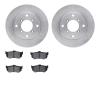 6502-01020 Brake Rotors w/5000 Advanced Brake Pads Kit, 1989-1994 Suzuki, Position: Rear - image 1