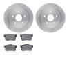 6502-01038 Brake Rotors w/5000 Advanced Brake Pads Kit, 2007-2014 Suzuki, Position: Rear - image 1