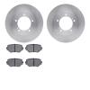 6502-01067 Brake Rotors w/5000 Advanced Brake Pads Kit, 1999-2008 Multiple Makes/Models, Position: Front - image 1