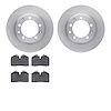 6502-02095 Brake Rotors w/5000 Advanced Brake Pads Kit, 1986-1995 Porsche, Position: Rear - image 1