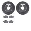 6502-02193 Brake Rotors w/5000 Advanced Brake Pads Kit, 2005-2006 Porsche, Position: Rear - image 1