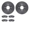 6502-03125 Brake Rotors w/5000 Advanced Brake Pads Kit, 1989-1998 Kia/Hyundai/Genesis, Position: Front - image 1