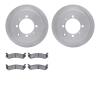 6502-03141 Brake Rotors w/5000 Advanced Brake Pads Kit, 1991-1993 Kia/Hyundai/Genesis, Position: Rear - image 1