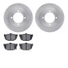 6502-03150 Brake Rotors w/5000 Advanced Brake Pads Kit, 1994-1996 Kia/Hyundai/Genesis, Position: Rear - image 1