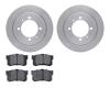 6502-03156 Brake Rotors w/5000 Advanced Brake Pads Kit, 1994-1998 Kia/Hyundai/Genesis, Position: Rear - image 1