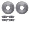 6502-03162 Brake Rotors w/5000 Advanced Brake Pads Kit, 1999-2006 Kia/Hyundai/Genesis, Position: Rear - image 1