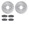 6502-03168 Brake Rotors w/5000 Advanced Brake Pads Kit, 2000-2002 Kia/Hyundai/Genesis, Position: Front - image 1