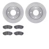 6502-03183 Brake Rotors w/5000 Advanced Brake Pads Kit, 2001-2002 Kia/Hyundai/Genesis, Position: Front - image 1