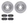 6502-03233 Brake Rotors w/5000 Advanced Brake Pads Kit, 2005-2010 Kia/Hyundai/Genesis, Position: Front - image 1