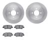 6502-03348 Brake Rotors w/5000 Advanced Brake Pads Kit, Fits Select Multiple Makes/Models, Position: Rear - image 1