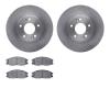 6502-03366 Brake Rotors w/5000 Advanced Brake Pads Kit, 2001-2006 Kia/Hyundai/Genesis, Position: Front - image 1