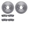 6502-03369 Brake Rotors w/5000 Advanced Brake Pads Kit, 2007-2009 Kia/Hyundai/Genesis, Position: Rear - image 1