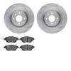 6502-07027 Brake Rotors w/5000 Advanced Brake Pads Kit, 2012-2019 Mopar, Position: Front - image 1