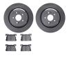 6502-10008 Brake Rotors w/5000 Advanced Brake Pads Kit, 2017-2020 Kia/Hyundai/Genesis, Position: Rear - image 1