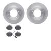 6502-11051 Brake Rotors w/5000 Advanced Brake Pads Kit, 1987-1995 Land Rover, Position: Rear - image 1