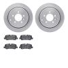 6502-11093 Brake Rotors w/5000 Advanced Brake Pads Kit, 2005-2007 Land Rover, Position: Rear - image 1