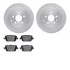 6502-11113 Brake Rotors w/5000 Advanced Brake Pads Kit, 2008-2012 Land Rover, Position: Rear - image 1