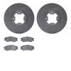 6502-13069 Brake Rotors w/5000 Advanced Brake Pads Kit, 1989-1994 Subaru, Position: Front - image 1
