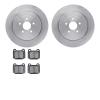 6502-13126 Brake Rotors w/5000 Advanced Brake Pads Kit, 2003-2004 Subaru, Position: Rear - image 1