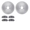 6502-13148 Brake Rotors w/5000 Advanced Brake Pads Kit, 2005-2009 Subaru, Position: Rear - image 1