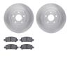 6502-13186 Brake Rotors w/5000 Advanced Brake Pads Kit, 2000-2006 Subaru, Position: Rear - image 1