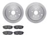 6502-13210 Brake Rotors w/5000 Advanced Brake Pads Kit, 2006-2014 Subaru, Position: Rear - image 1